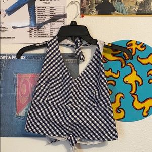 abercrombie & fitch halter tie up tank